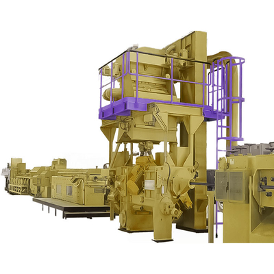 Máquina de sopro a quente de bobinas de barras de arame em linha para remoção contínua de ferrugem Nível S2.5-3.0