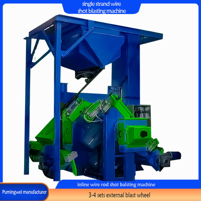Alta limpeza Online Single Strand Wire Rod Shot Blasting Machine Design personalizado