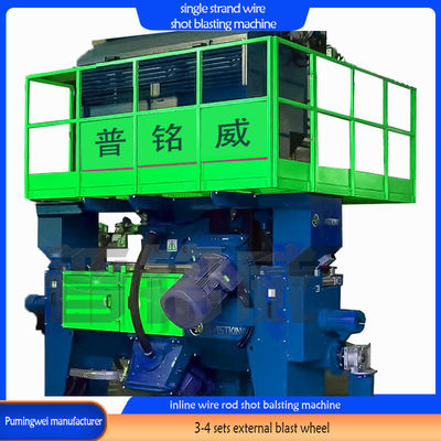 Alta limpeza Online Single Strand Wire Rod Shot Blasting Machine Design personalizado