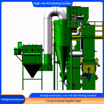 Máquina de borbulhar de fio único de cor azul para remoção de ferrugem S2.5-3.0