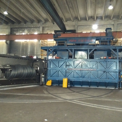 16.8 * 12.4 * 5.8meters Flat Door Disc Wire Blasting Machine Pmw5300 para personalização