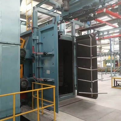 Máquina de revestimento por tiro pendente de aço inoxidável para reforço da superfície da roda dentada