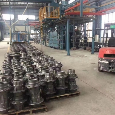 Máquina de revestimento por tiro pendente de aço inoxidável para reforço da superfície da roda dentada