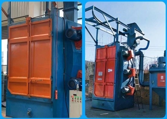 Máquina de sopro a tiro à prova de corrosão de tipo gancho para forjar peças e peças de fundição pequenas