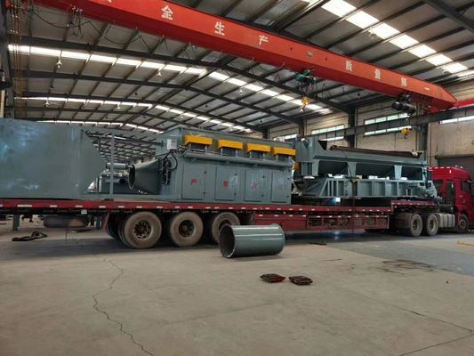 Máquina de limpeza de portas de rotação em dupla posição com equipamento de limpeza de ferrugem