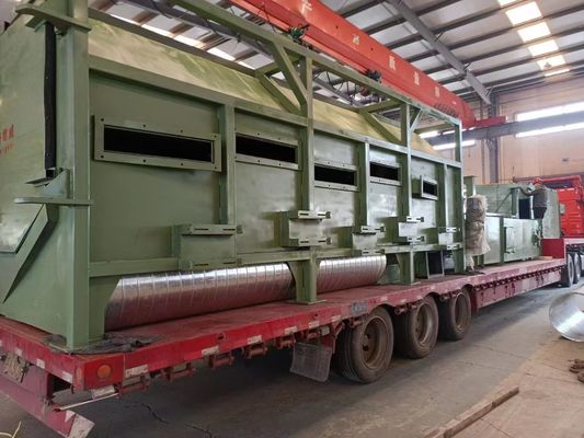 Máquina de limpeza de portas de rotação em dupla posição com equipamento de limpeza de ferrugem