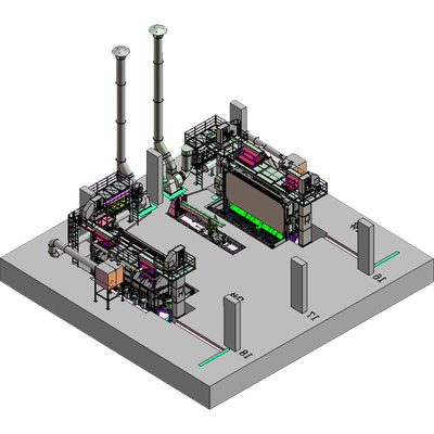 Máquina de blasting de fio liso com mandril e controle automático de porta PLC