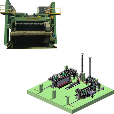 Máquina de blasting de fio liso com mandril e controle automático de porta PLC