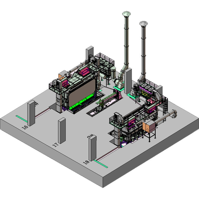 Máquina de blasting de fio liso com mandril e controle automático de porta PLC