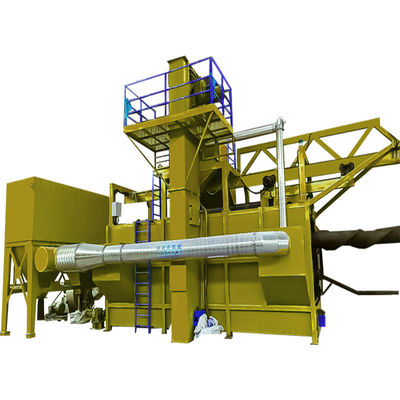 Máquina de blastar de barras de arame com mandril móvel retrátil para processos de blasting