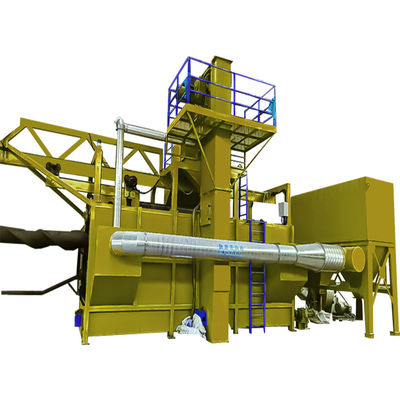 Máquina de blastar de barras de arame com mandril móvel retrátil para processos de blasting