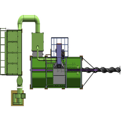 Máquina de blastar de barras de arame com mandril móvel retrátil para processos de blasting