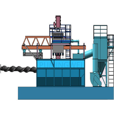 PLC móvel personalizado Mandrel Wire Rod bobina máquina de blasting de tiro para a sua necessidade