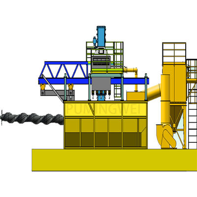 PLC móvel personalizado Mandrel Wire Rod bobina máquina de blasting de tiro para a sua necessidade