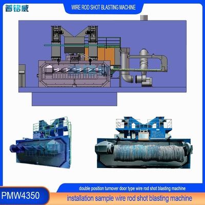 Alta limpeza Máquina de exploração de barras de arame elétrico de dupla posição tipo porta balançante PMW4350