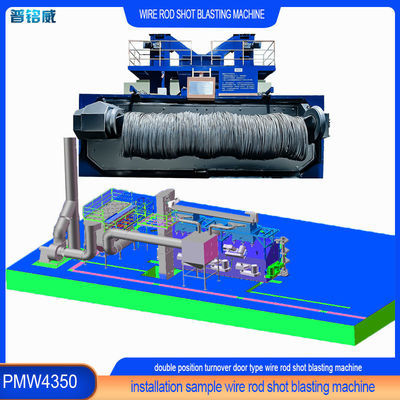 Alta limpeza Máquina de exploração de barras de arame elétrico de dupla posição tipo porta balançante PMW4350
