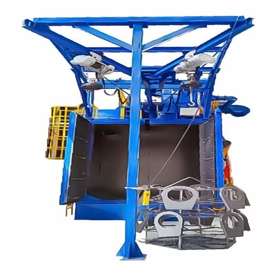 Eletrônico azul limpeza Spinner Hanger Shot máquina de jato com ganchos personalização