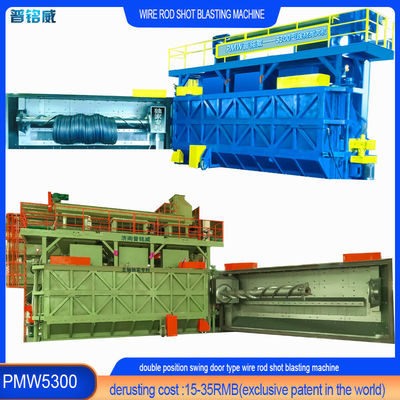 Equipamento de limpeza PMW5300 Cor Azul Rod Coil Shot Blasting Machine Personalização