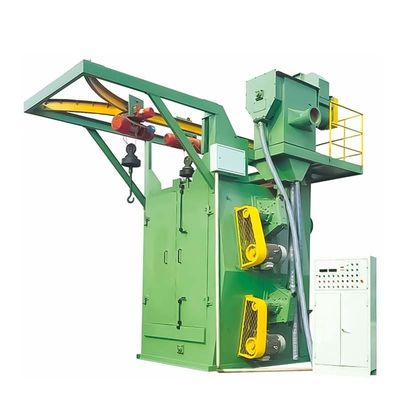 Alta limpeza Rfq Duplo Spinner Hanger gancho Tipo Shot Blasting Machine para resultados