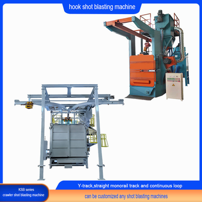 Abrador de rastreador padrão padrão Spinner Hanger Pass through Shot Blasting Machine