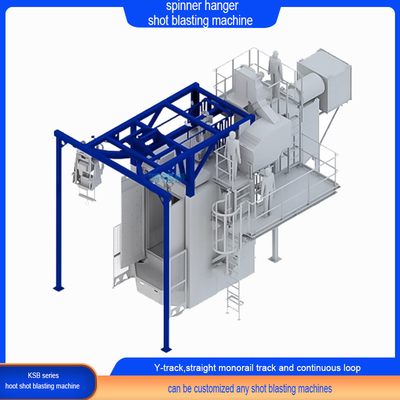 Abrador de rastreador padrão padrão Spinner Hanger Pass through Shot Blasting Machine