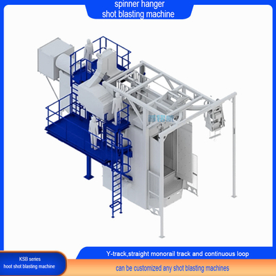 Abrador de rastreador padrão padrão Spinner Hanger Pass through Shot Blasting Machine