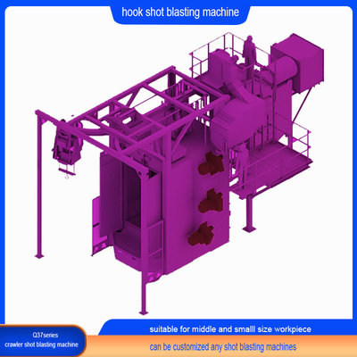 Pass through Monorail Hanger Shot Blasting Machine com Mumu Serviço pós-venda