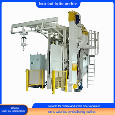 Pass through Monorail Hanger Shot Blasting Machine com Mumu Serviço pós-venda