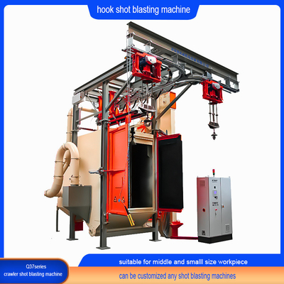 Pass through Monorail Hanger Shot Blasting Machine com Mumu Serviço pós-venda