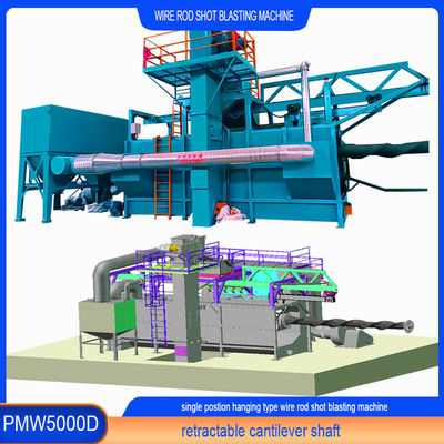 30kw/Set Blast Wheel Power Wire Rod Shot Blasting Machine para resultados de limpeza ideais