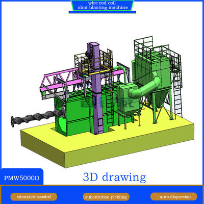 Máquina de revestimento de barras de arame elétrico de mandril móvel suspensa de posição única