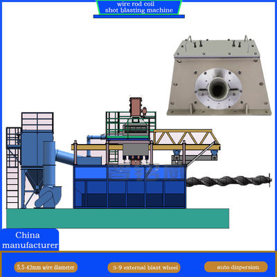 Pumingwei mandril de parafuso máquina de jato de arame elétrico para limpeza superior