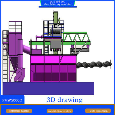 Máquina de jato de arame 2-4 bobinas por hora Produção com design retrátil