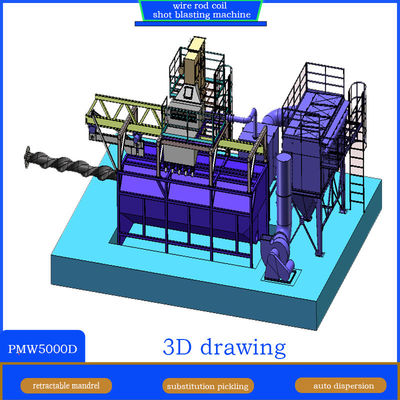 Máquina de jato de arame 2-4 bobinas por hora Produção com design retrátil