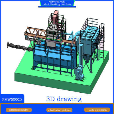 Máquina de jato de arame 2-4 bobinas por hora Produção com design retrátil