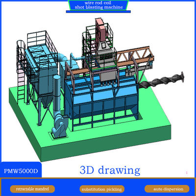Máquina de jato de arame 2-4 bobinas por hora Produção com design retrátil