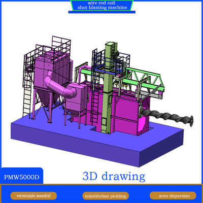 Máquina de jato de arame 2-4 bobinas por hora Produção com design retrátil