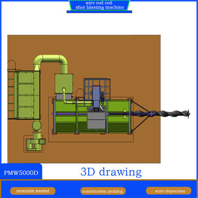 Máquina elétrica de revestimento de barras de arame elétrico retrátil para derusting custo 20-40RMB/T