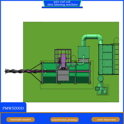 Produção de 2-4 bobinas por hora Máquina de revestimento de barras de arame com mandril retrátil