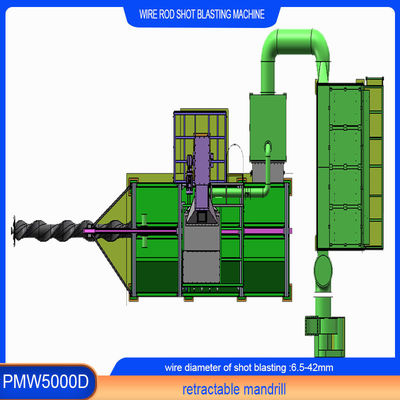 PMW5000D Máquina automática de sistema de jato retrátil de parafuso mandril de barril de fio de bobina de tiro