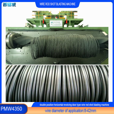 30kw/Set Descaling Wire Rod Coil Shot Blasting Machine para resistência à ferrugem e à corrosão
