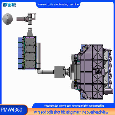 Personalização Máquina de jato de fio de mandril duplo para superfície de aço de mola