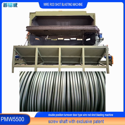 PMW5500 de aço porta balançante de arame elétrico Rod bobina Shot Blasting Machine com características personalizadas