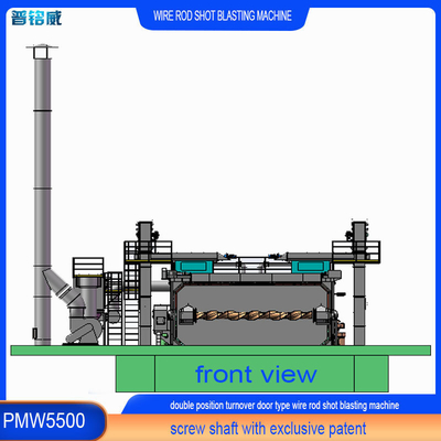 PMW5500 de aço porta balançante de arame elétrico Rod bobina Shot Blasting Machine com características personalizadas