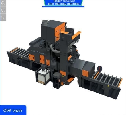 4*11kw Alta convecção Pré-aquecedor Roll Conveyor Shot Blasting Machine Personalização
