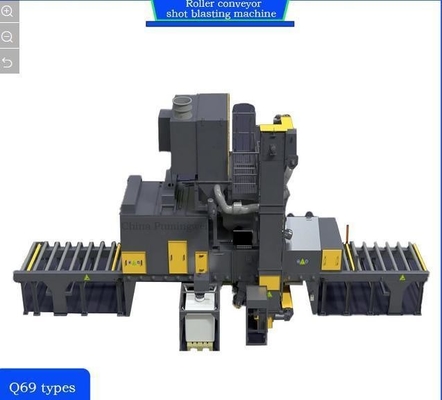 4*11kw Alta convecção Pré-aquecedor Roll Conveyor Shot Blasting Machine Personalização