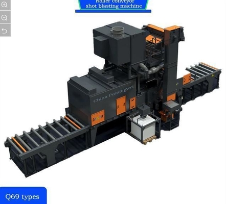 4*11kw Alta convecção Pré-aquecedor Roll Conveyor Shot Blasting Machine Personalização