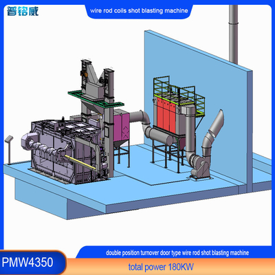 Potência da cabeça do impulsionador 30kw/set Máquina de jato de fio para descascar a superfície do fio