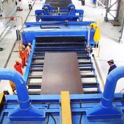 Máquina de jato de 10 toneladas para limpeza de superfícies de chapas de aço inoxidável