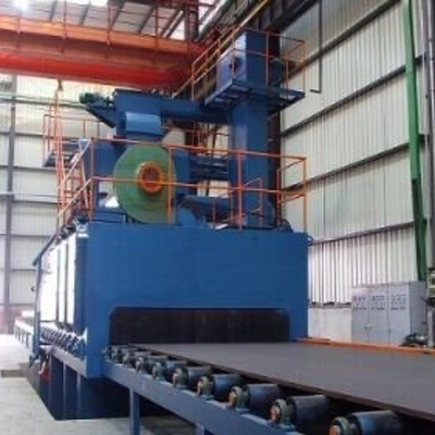 10m x 3m Máquina de jato de mesa rolante para estruturas de aço